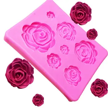 Torto Peko Plesni 3D Rose Cvet Silikonski Pop Fondat Plesni Torta Dekor Čokolada Peko Orodja Otroci Piškotki Darilo