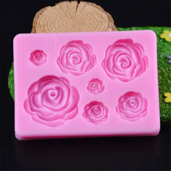 Torto Peko Plesni 3D Rose Cvet Silikonski Pop Fondat Plesni Torta Dekor Čokolada Peko Orodja Otroci Piškotki Darilo