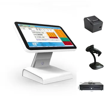 Trgovina na drobno POS Sistem Z Zaslonom na Dotik POS Zaslon,80 mm Visoko Hitrost Tiskalnika,črtne kode Skener in Denarni Predal