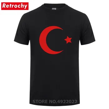Turčija Navijači Razvedriti Luna Zvezde Visoke Kakovosti tshirt Za Moške je Priložnostne Bombaž Poletje Kratek Rokav t shirt Smešno turške Zastave T-shirt