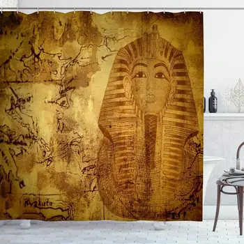 Tuš Zavese,Egiptovski Ozadju,Nepremočljiva Tkanina Kopalnica Dekor Kopel Zavese Kljuke, Vključenih 72 x 72 palca