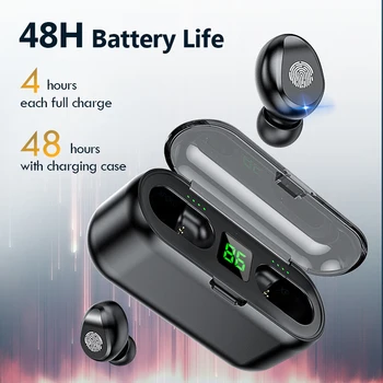 TWS F9 Brezžične Bluetooth Stereo Slušalke Šport Brezžične Slušalke Bluetooth se Dotaknite 5.0 Mini Slušalka Bas Slušalke 2000mAh