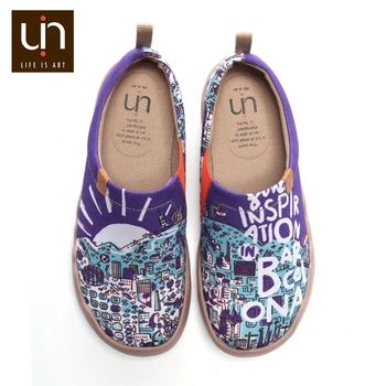 UIN Navdih, Barcelona Design Moških slikarsko Platno Čevlji Potovanja Loafers Dihanje Široko Noge, Priložnostne Udobje Lahki Čevlji