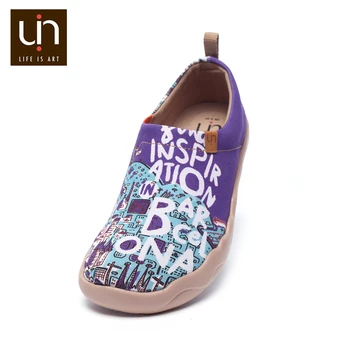 UIN Navdih, Barcelona Design Moških slikarsko Platno Čevlji Potovanja Loafers Dihanje Široko Noge, Priložnostne Udobje Lahki Čevlji