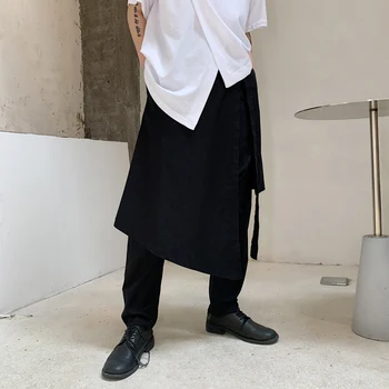 Ulične človek ross hlače diablo culottes Modna moška moda Japonski hip hop gleženj svoboden moških hlač