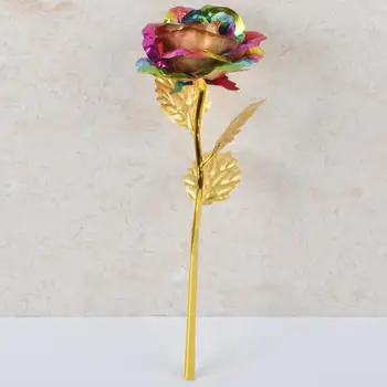 Umetna Sprememba Barve Zlata Folija Listov Rose Poročna Dobave Valentine 's Day Rojstni dan, Novo Leto, Darila, Dekorativno Cvetje