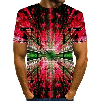 UNEY Kvadratnih Majica Tees Grafični NAS Velikosti Majica 3D Barve Tshirt Moški/Ženska Krog vratu Vrhovi La Tees