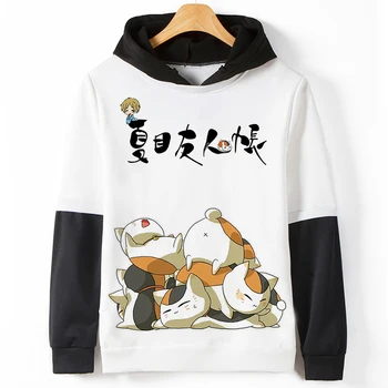 Unsiex Anime Natsume yuujinchou Kapičastih pulover s kapuco Natsume Takashi Madara reiko Puloverju Sweatshirts ustrezno skakalec