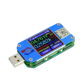 USB 2.0 Tip-C LCD USB Tester Napetosti tok Merilnik Napolnjenosti Baterije Z Bluetooth