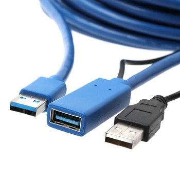USB 3.0 Podaljšek Kabla Tip A Moški-Ženski Adapter USB Napajanje
