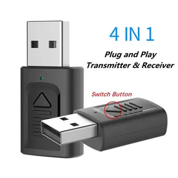 USB Bluetooth 5.0 Oddajnik Sprejemnik TV Zvočnik Slušalke Mini Avto Glasbe Bluetooth Prenašajo 3,5 mm Stereo AUX Brezžični Adapter