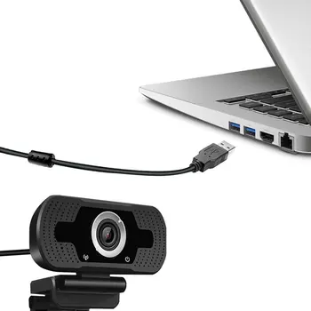 USB Računalnik Webcam Konferenca Video na Spletu Razred Živo Poučevanja Fotoaparat, Full HD Spletna kamera Z Mikrofonom Za Računalnik / Prenosnik