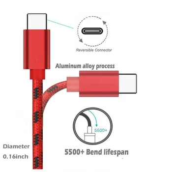 USB Tip C Kabel Hitro Kabel za Polnjenje Tipo C 3m za Xiaomi MI 9 SE Samsung Galaxy a50 A8s A9s A8 A9 A8+ 2018 Asus ZenFone 3 Zoom