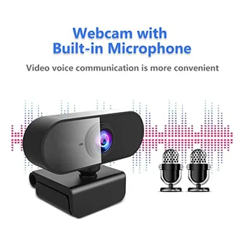 USB Webcam 1080P Kamera z Mikrofonom za Prenosni RAČUNALNIK Video Klic Konferenčni klici LHB99