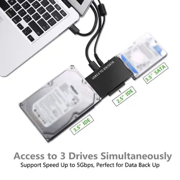 USB3.0 do SATA IDE Trdi Disk Adapter Pretvornik Enostaven pogon linijo zunanjih 2.5 / 3.5-palčni trdi disk adapter univerzalni