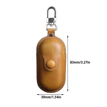 Usnje Slušalke Primeru Zaščitni Pokrov z Keychain za Hua-wei Freebuds 3i 87HC