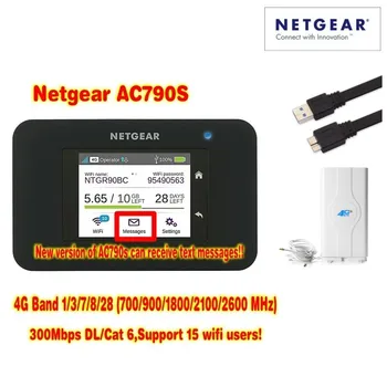 Veliko 10pcs Odklenjena Aircard AC790s 4G Mobilne dostopne točke Sierra Wireless LTE CAT6 300M Prenosni WiFi Usmerjevalnik plus 49dbi 4g antena