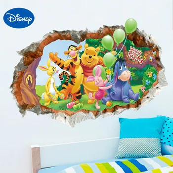 Verodostojno Disney Novo Pooh 3D Zdrobljen Steno Otroci Soba, Spalnica Ozadju Stenske Nalepke