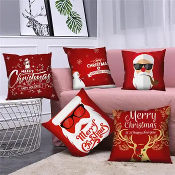 Vesel Božič Okraski za Dom Santa Jelena Elk Božič Blazine Pokrov Božič 2019 Cristmas Noel Navidad Natalne Srečno Novo Leto