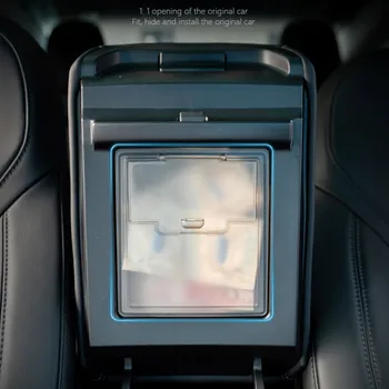 Večfunkcijsko Prihranite Prostor Notranje Trim Avto Armrest Škatla za Shranjevanje ABS Styling Ne Zdrsne Velike Zmogljivosti Za Trajno Tesla Model 3