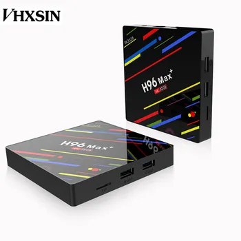 VHXSIN 2 KOS/VELIKO H96 MAX plus TV Box RK3328 Android 9.0 4 GB RAM64GB ROM Core Quad 2.4 G 5G DDR3 Wi-Fi