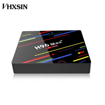 VHXSIN 2 KOS/VELIKO H96 MAX plus TV Box RK3328 Android 9.0 4 GB RAM64GB ROM Core Quad 2.4 G 5G DDR3 Wi-Fi