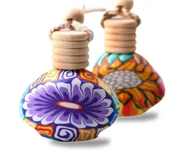 Vintage Polimerne gline stekleničke Parfuma prazno steklenico 15 ml Avto visi dekoracijo z vrvjo SN2391