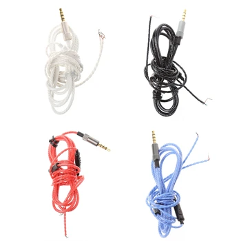 Visoka kakovost 3.5 mm Jack DIY Zamenjava za Slušalke Avdio Kabel Vzdrževanje Žice Z MIC 1.25 m