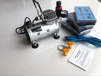 Visoka kakovost Airbrush Kit +Zračni Kompresor paint Spray pištolo Air-Brush Set sandblaster Tatoo Nail Art Oskrbe w/Ščetka za Čiščenje