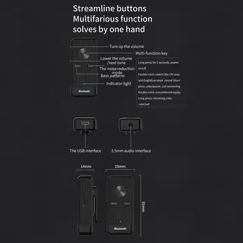 Visoka Kakovost Bluetooth Audio (zvok Bluetooth Adapter Mini Prenosni Bluetooth Audio Sprejemnik Brezžični Hands-free Avto Aux Glasbe Adapter