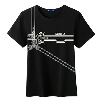 Visoko-Q Unisex Anime Sword Art Online T-Shirt Tee Kirigaya Kazuto Kirito Yuuki Asuna Ljubitelje Priložnostne T-Shirt Tee T Majica