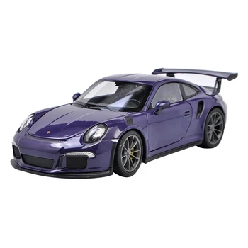 WELLY 1:24 Porsche 911 GT3 RS vijolično športni avto simulacije zlitine modela avtomobila obrti dekoracijo igrača zbirka orodij za darilo