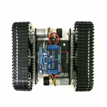 WIFI Nadzor Mini T100 Gosenicah Tank Avtomobila, Podvozje Inteligenten Robot Avto Tekmovanje za Arduino UNO Motorni Pogon