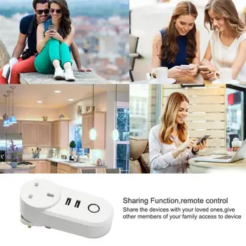 Wifi smart vtičnico USB WiFi smart stikalo vtičnica USB Amazon Alexa glasovni nadzor