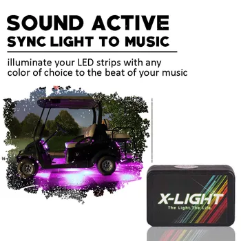 X-LIGHT 14Pc Zvok Premagal Sijaj LED Trakovi, Neon, Luči Komplet Spyder RTS Lahko SEM Maverick ATV UTV z Switch Kabel za Brezžične remotes