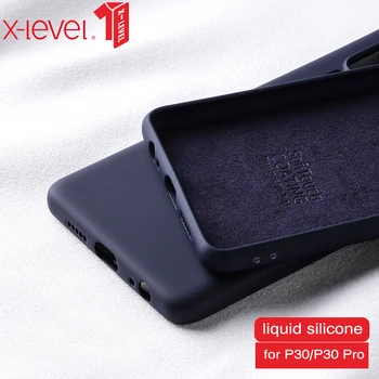 X-ravni, Tekoče Silikona Primeru Za Huawei P30 Pro Original Soft Otroške Kože Občutek Hrbtni Pokrovček Za Huawei P30 Lite Primeru Nova 4e