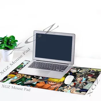 XGZ Anime Naruto Barki Igre Mouse Pad Black Lepe Zaklepanje-edge po Meri Tabela Mat Slip Moda Železnica Stroj za Csgo Dota Xxl