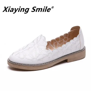 Xiaying Nasmeh Nove nizko peto eno čevlji majhen usnjeni čevlji of British College, priložnostne ženske čevlje