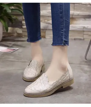 Xiaying Nasmeh Nove nizko peto eno čevlji majhen usnjeni čevlji of British College, priložnostne ženske čevlje