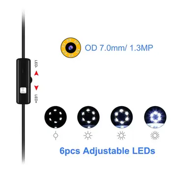 Za Android WIFI Endoskop Nepremočljiva Borescope Pregledovalna Kamera 8 LED dolgo efektivna goriščna razdalja USB-Endoskop