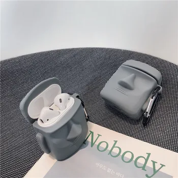 Za Apple Airpods1 / 2 za airpods pro primeru Bluetooth Slušalke Smešno Srčkan Silikonski Slušalke Primeru Zaščitno folijo