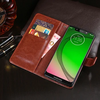 Za Motorola Moto G7 Igrajo Primeru Flip Denarnice Poslovnih Usnje Coque Primeru Telefon za Moto G7 Igrajo Kritje Capa Dodatki