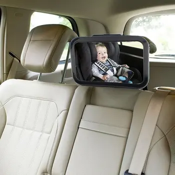 Zadnji Sedež Avtomobila Notranje Ogledalo Kvadratnih Baby Varnost Rearview Mirror Vzglavnik Gori Ogledalo Varnosti Otroci Monitor Avto Styling