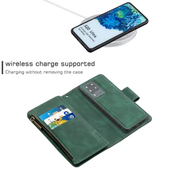 Zadrgo Denarnice S20 Magnetni Usnjena torbica za Samsung Galaxy S20 Ultra S9 S10 Opomba 20 10 Plus, Lite A81 A91 Kartico sim Telefon Kritje