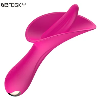 Zerosky Seks Massager Jezika Igrače Vibrator za Klitoris Stimulator Spolnih Igrač za Ženske Ženski Masturbator Odraslih Izdelek Silikona