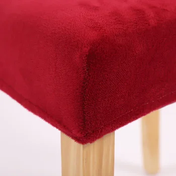 Zgostitev Izmenljive Stretch Stol Pokrovček barva plišastih Elastične tkanine Stol, ki Zajema za Poroke Banket Hotel Stol Zajema
