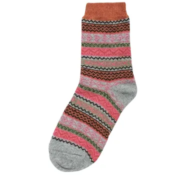 Zgostitev Ženske nogavice Zimske Dihanje Visoke Kakovosti calcetines Geometrijske Toplo sox Ženski Hipster