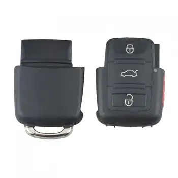 Črna 4 Gumbi Smart Remote, Zamenjava Ključnih Primeru Ne Čip z Nerezane Avto Flip Tipko Primerni za Volkswagen B5 / Passat Avto Ključ Lupini