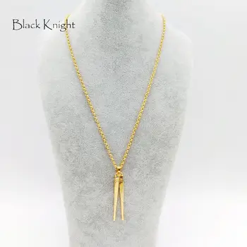 Črni Vitez Ženske ustvarjalni modni Kitajski slog ogrlico, srebrne barve, iz nerjavnega jekla palčke ogrlico, obesek BLKN0699