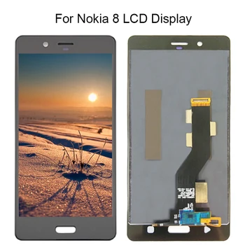 Črno Za Nokia 8 LCD-Zaslon, Zaslon na Dotik, Računalnike Z Montažo Zamenjava + Brezplačna Orodja Brezplačna Dostava